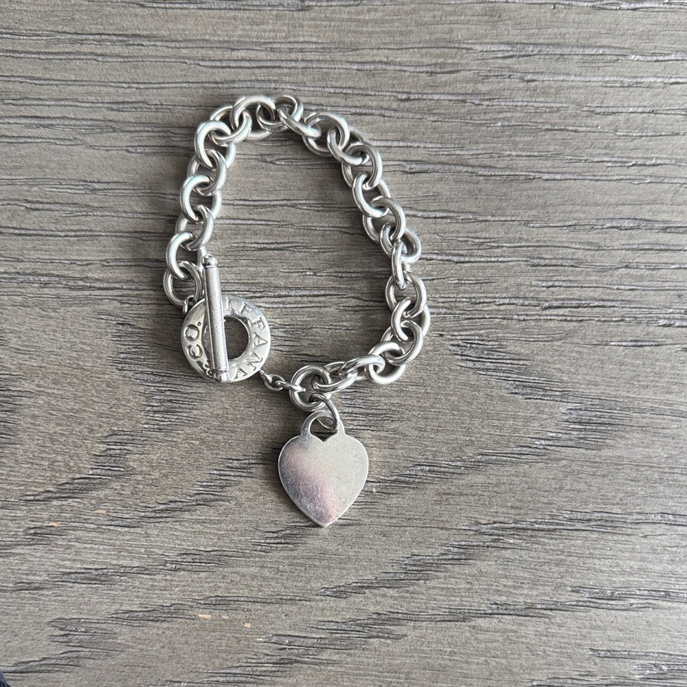 Tiffany & Co. Silver Heart Charm Bracelet